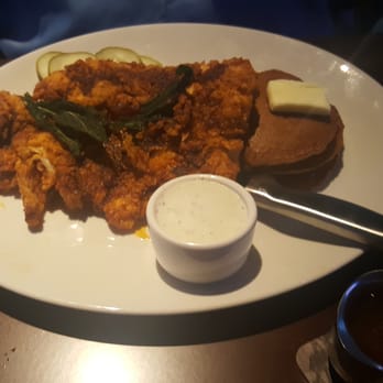 Yard House - Nashville Hot Chicken - According to the chef, this should be eaten by combining all elements on your fork for each bite! - New American Near Me - Austin, Texas