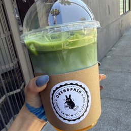 mango matcha latte mango matcha latte