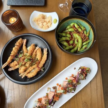 Oto Sushi - Edamame, shrimp tempura, wagyu, (I think the role is the Salmon Society, but I'm not positive) - Sushi Bars Near Me - Laguna Beach, California Oto Sushi - Edamame, shrimp tempura, wagyu, (I think the role is the Salmon Society, but I'm not positive) - Sushi Bars Near Me - Laguna Beach, California