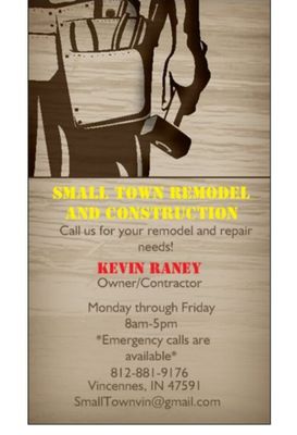 Small Town Remodel and Construction Logo