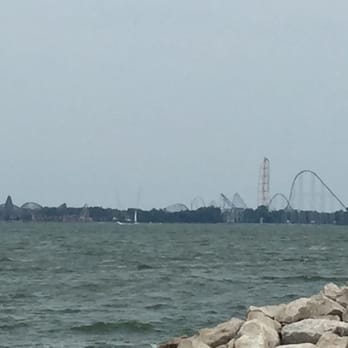 Dockside Cafe - View of Cedar Point from Dockside Cafe - Burgers Near Me - Sandusky, Ohio
