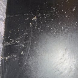 Nasty side of bed, unsure what is on it Nasty side of bed, unsure what is on it