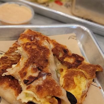 Win Son Bakery - Scallion pancake BEC and double smash burger/fries. - Taiwanese Near Me - Brooklyn, New York