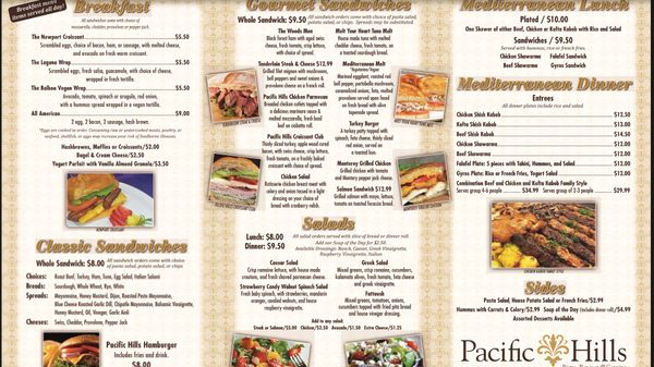 Menu photo 2 Pacific Hills Laguna Hills, CA