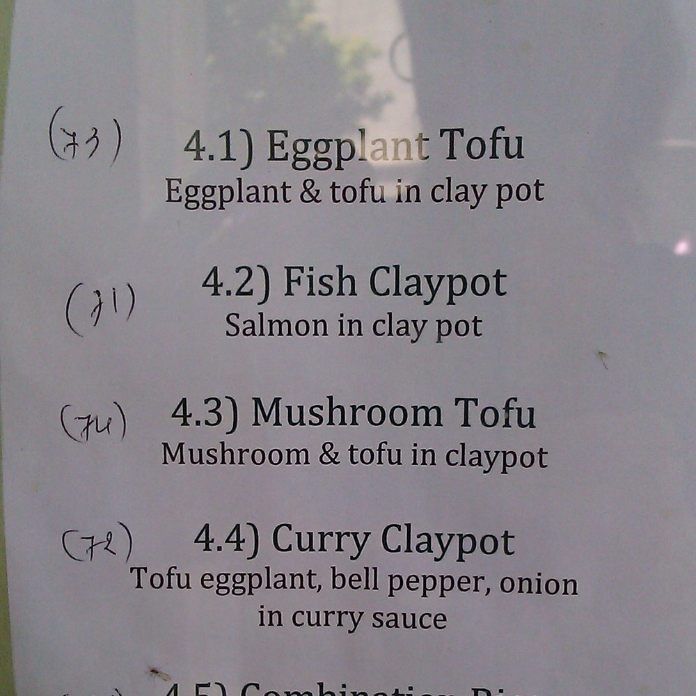 Veggie Today - Menu as of 7/28/2012 - Vegetarian Near Me - Concord, California Veggie Today - Menu as of 7/28/2012 - Vegetarian Near Me - Concord, California