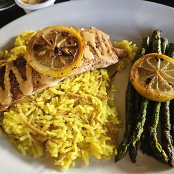 Aromas - Salmon with the best tasting lemon rice I've ever enjoyed! - Buffets Near Me - Fresno, California Aromas - Salmon with the best tasting lemon rice I've ever enjoyed! - Buffets Near Me - Fresno, California