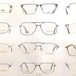 Fremont Eye Care Physicians - Glasses on the board in the optical shop