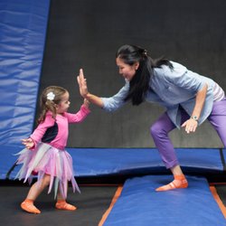 Sky Zone Trampoline Park - Little Leapers is held every morning   exclusive time for children ages 6 and under only and their parents.