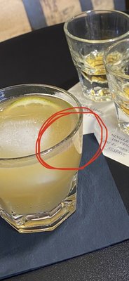 Photo of JP Trodden Distilling - Maltby, WA, US. Prior patron's LIPSTICK on my 'clean' glass