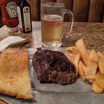 Steer N' Stein - The sizzle plate that did me in! Oh and the Michelob Ultra (Kito friendly) and the fries and bread I couldn't touch.... - Steakhouses Near Me - Rancho Cucamonga, California