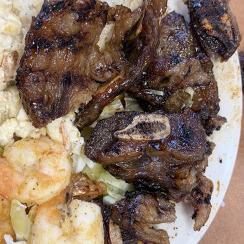 Café Kalawe - Kalbi short ribs with shrimp - Breakfast & Brunch Near Me - Kaneohe, Hawaii