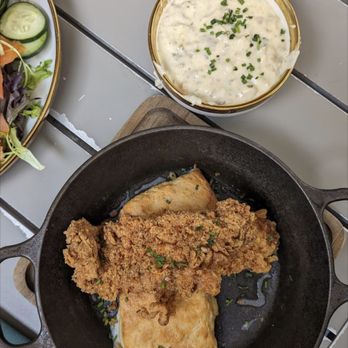 Sugar and Scribe - Biscuit and gravy, sub fried chicken for sausage ($23), gravy on the side - Bakeries Near Me - La Jolla, California Sugar and Scribe - Biscuit and gravy, sub fried chicken for sausage ($23), gravy on the side - Bakeries Near Me - La Jolla, California