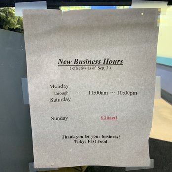 Tokyo Fast Food - New Hours - Japanese Near Me - Los Angeles, California