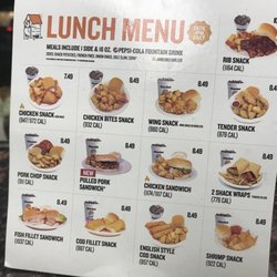 Chicken Shack - Menu
