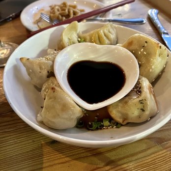 Vanessa's Bistro - Chicken & Veggie Potstickers w/Ginger Ponzu Dipping Sauce - Vietnamese Near Me - Walnut Creek, California