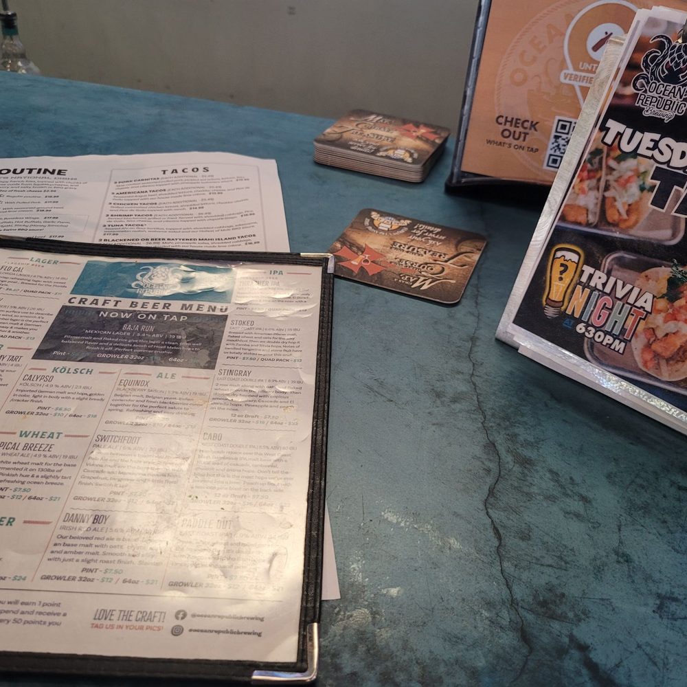 Ocean Republic Brewing - At the bar. - Brewpubs Near Me - Stuart, Florida