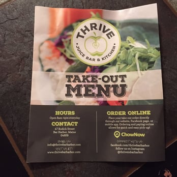 Thrive Juice Bar & Kitchen - Salad Near Me - Bar Harbor, Maine Thrive Juice Bar & Kitchen - Salad Near Me - Bar Harbor, Maine