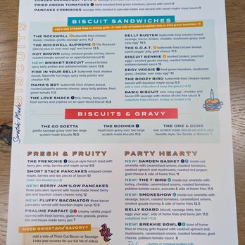 Biscuit Belly - Chesapeake - This is the front page of their main menu.  Photo taken August 6, 2023. - Breakfast & Brunch Near Me - Chesapeake, Virginia