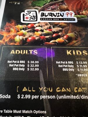 Menu photo 1 Burnin 99 - Columbia Columbia, SC