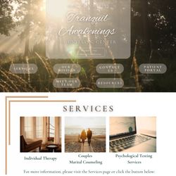 Tranquil Awakenings Counseling Center - Our website page for services