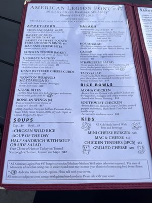 Menu photo 5 American Legion Post 47 Hastings, MN Menu photo 5 American Legion Post 47 Hastings, MN