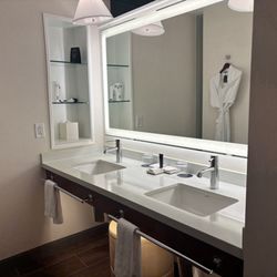 Bathroom spacious and clean