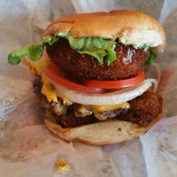The Burger's Priest - Priest burger - Cheeseburger, 2 roasted portobello mushroom caps breaded with panko stuffed with cheese and fried jalapenos. - Burgers Near Me - Toronto, Ontario The Burger's Priest - Priest burger - Cheeseburger, 2 roasted portobello mushroom caps breaded with panko stuffed with cheese and fried jalapenos. - Burgers Near Me - Toronto, Ontario