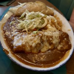 Taco and enchilada combo