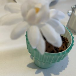 a cupcake with a flower in it a cupcake with a flower in it