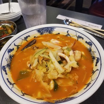 Soora - Jjamppong (spicy noodle dish in warm soup) - Korean Near Me - West Bloomfield Township, Michigan Soora - Jjamppong (spicy noodle dish in warm soup) - Korean Near Me - West Bloomfield Township, Michigan