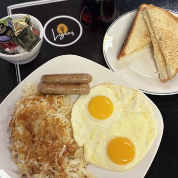 Liguez - Combo
2 Egg your way, 2 Sausage links, Hashbrowns, choice of pancakes or toast - Breakfast & Brunch Near Me - Waukegan, Illinois Liguez - Combo
2 Egg your way, 2 Sausage links, Hashbrowns, choice of pancakes or toast - Breakfast & Brunch Near Me - Waukegan, Illinois