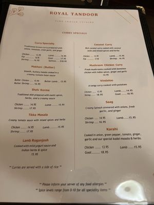 Menu photo 5 Royal Tandoor Port Orchard, WA