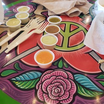Tacodeli - So many sauces!! - Breakfast & Brunch Near Me - Austin, Texas Tacodeli - So many sauces!! - Breakfast & Brunch Near Me - Austin, Texas
