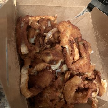 Atomic Wings - Onion Rings. Horrible. - Halal Near Me - Jamaica, New York