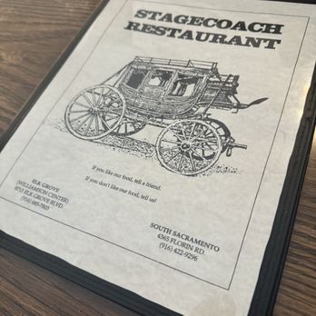 Stagecoach Restaurant - Front of their menu - American Near Me - Elk Grove, California Stagecoach Restaurant - Front of their menu - American Near Me - Elk Grove, California