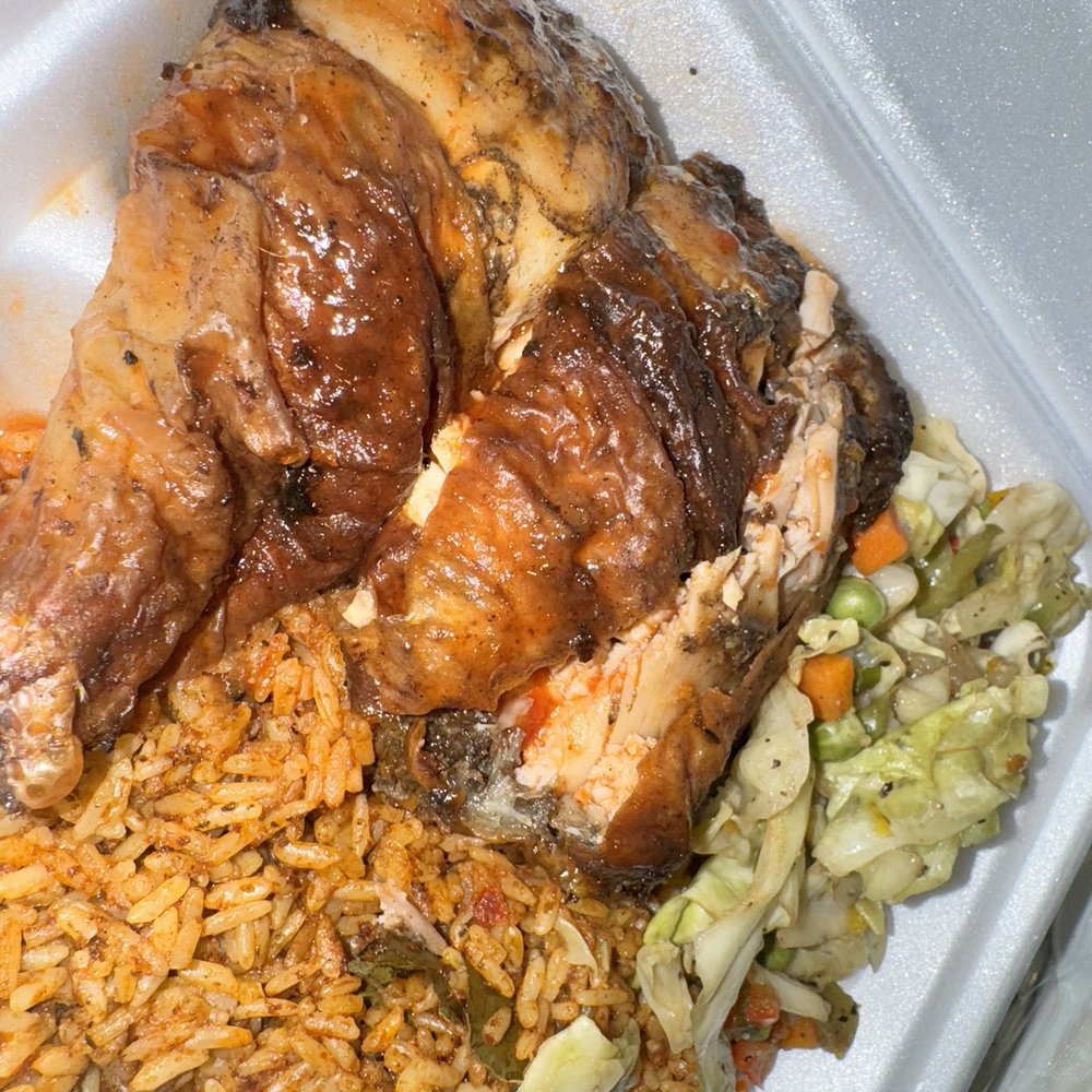 M and M kitchen - Jerk chicken, Jollaf rice, and cabbage - Pop-Up Restaurants Near Me - Memphis, Tennessee M and M kitchen - Jerk chicken, Jollaf rice, and cabbage - Pop-Up Restaurants Near Me - Memphis, Tennessee
