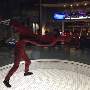iFLY - One of the party members flying - Skydiving Near Me - Overland Park, Kansas