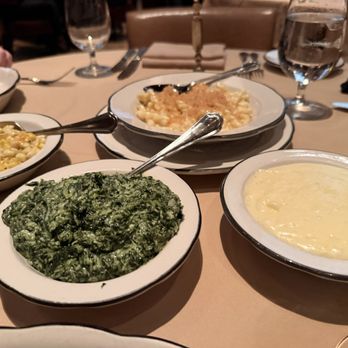 Butcher and Singer - Corn, macaroni and cheese, creamed spinach, and mashed potatoes. Great to share. - American Near Me - Philadelphia, Pennsylvania