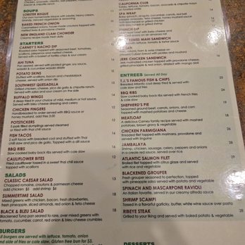 T J Carney's - Menu 1 - American Near Me - Venice, Florida