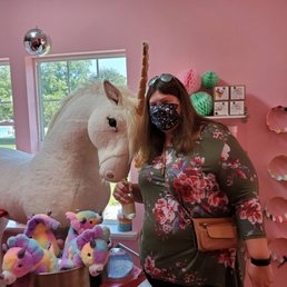 Joannie hanging with the unicorn Joannie hanging with the unicorn