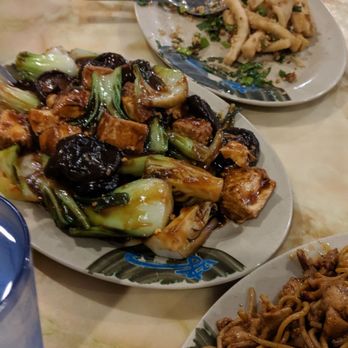 Asian Cafe Express - Top: demolished salt and pepper calamari Below: braised mushroom, bok choy, and tofu - Chinese Near Me - Mesa, Arizona Asian Cafe Express - Top: demolished salt and pepper calamari Below: braised mushroom, bok choy, and tofu - Chinese Near Me - Mesa, Arizona