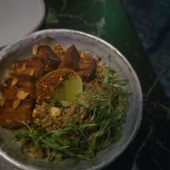 Sushi By Us - Roasted Fried Rice w/ Pork belly - Sushi Bars Near Me - New Orleans, Louisiana Sushi By Us - Roasted Fried Rice w/ Pork belly - Sushi Bars Near Me - New Orleans, Louisiana