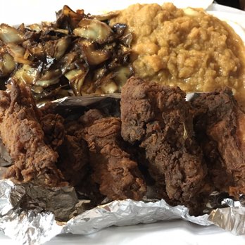 Crystal's Comfort Food - Chicken wing platter with candied yams and cabbage. - Soul Food Near Me - Middletown, Delaware Crystal's Comfort Food - Chicken wing platter with candied yams and cabbage. - Soul Food Near Me - Middletown, Delaware
