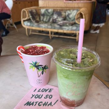 Cha Cha Matcha - strawberry matcha and peppermint matcha - Coffee & Tea Near Me - Venice, California Cha Cha Matcha - strawberry matcha and peppermint matcha - Coffee & Tea Near Me - Venice, California