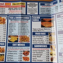 Sharks - Menu as of 4-3-23