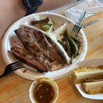 Yellow Rose BBQ - Brisket plain corn wedges for my kid. Green beans - Barbeque Near Me - Jacksonville, Florida Yellow Rose BBQ - Brisket plain corn wedges for my kid. Green beans - Barbeque Near Me - Jacksonville, Florida