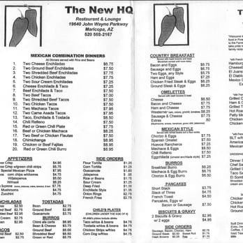 Headquarters Cafe - Headquarters Cafe Menu - American Near Me - Maricopa, Arizona Headquarters Cafe - Headquarters Cafe Menu - American Near Me - Maricopa, Arizona