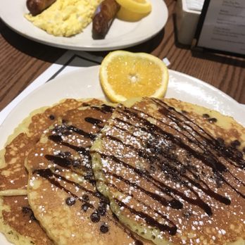 Central Diner & Grille - Chocolate chip pancakes with sausage and scrambled eggs. - Diners Near Me - Pittsburgh, Pennsylvania Central Diner & Grille - Chocolate chip pancakes with sausage and scrambled eggs. - Diners Near Me - Pittsburgh, Pennsylvania