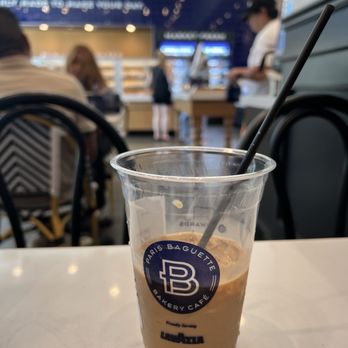 Paris Baguette - Oat milk iced latte - Bakeries Near Me - North Hollywood, California Paris Baguette - Oat milk iced latte - Bakeries Near Me - North Hollywood, California