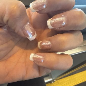 Queen Nails & Beauty - Chrome milky bite with French tips - Nail Salons Near Me - Boise, Idaho Queen Nails & Beauty - Chrome milky bite with French tips - Nail Salons Near Me - Boise, Idaho